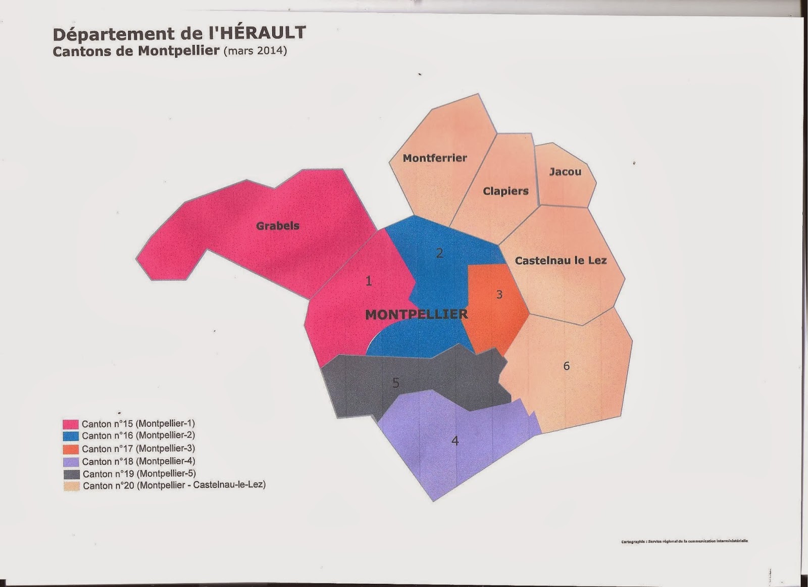 Le blog de l'Agglorieuse Hérault La carte des nouveaux cantons