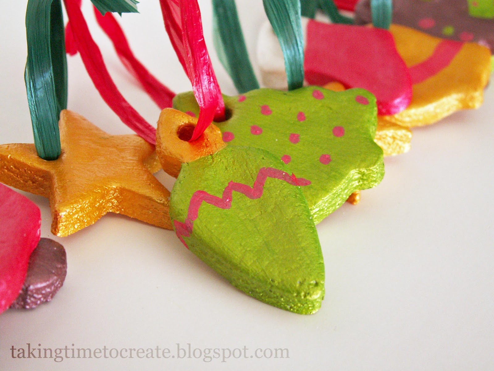 Taking Time To Create Handprint Santa Ornaments