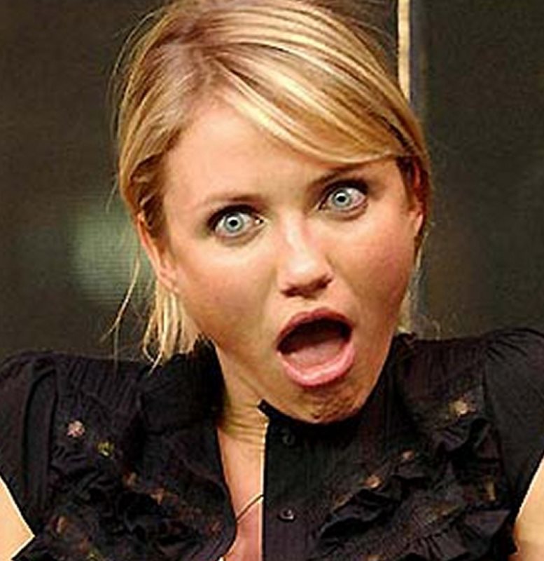funny hollywood actress in shocked face ~ underlol