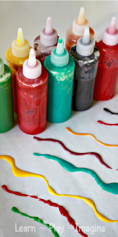 How to make scented puffy paint from common household ingredients - I love this no cook recipe!