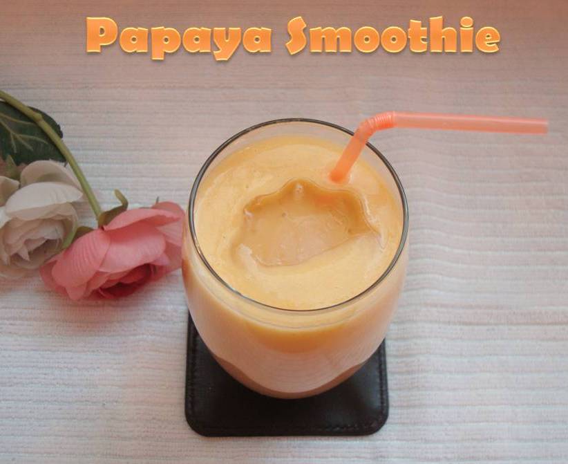 Poornima's Cook Book Papaya Smoothie / Papaya Banana Orange Smoothie