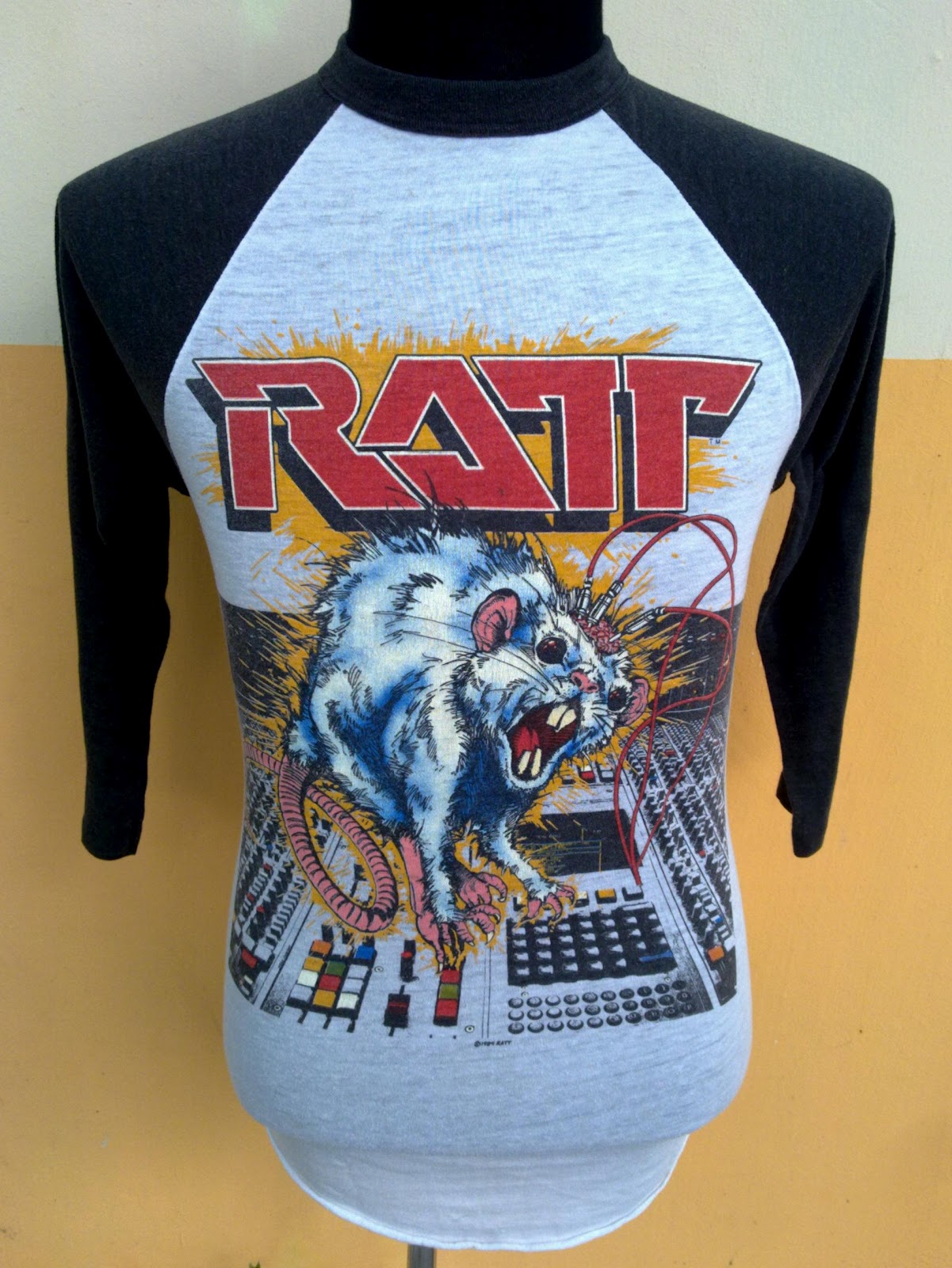 Chakoi Bundle: Vintage 1984 RATT Band Tour T-Shirt 3 Quarter Jersey PAPER THIN - SOLD1201 x 1600