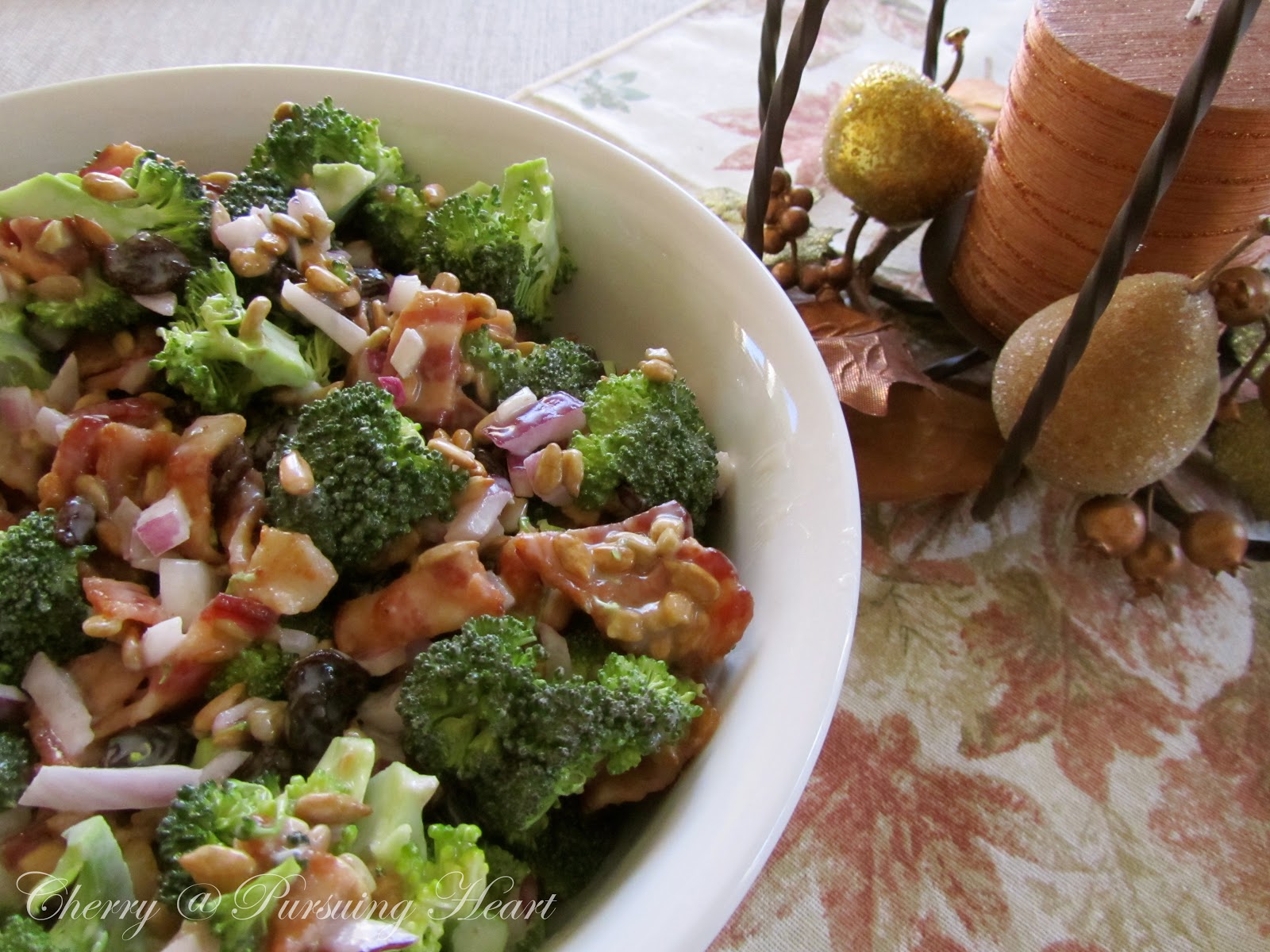 Pursuing Heart Broccoli Raisin Salad