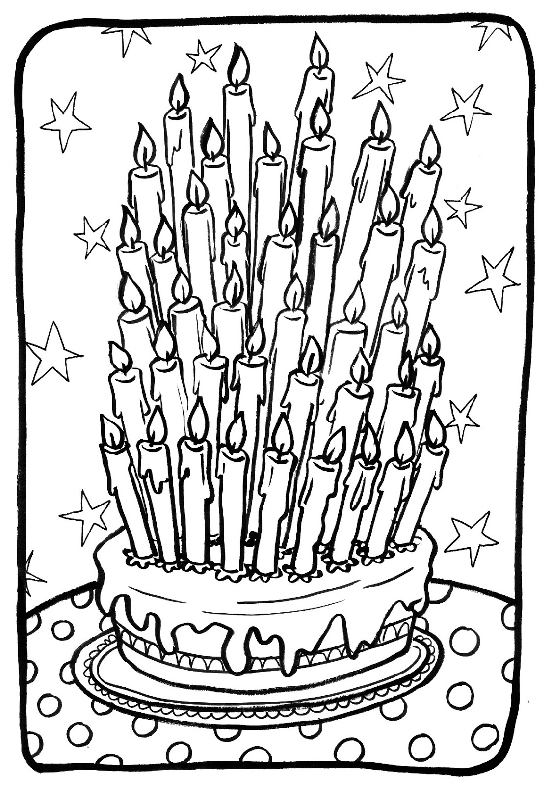 dessin gateau anniversaire 5 ans a imprimer