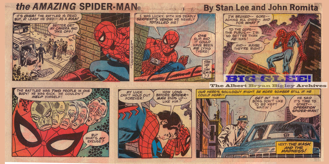 Webb is so much truer to teh comics than raimi Spider-man+strip+1977+newspaper+bronze+age+stan+lee+john+romita+sr.+rattlr+peter+parker+marvel+comics+1