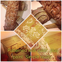 Paint Pattern Roller on furniture