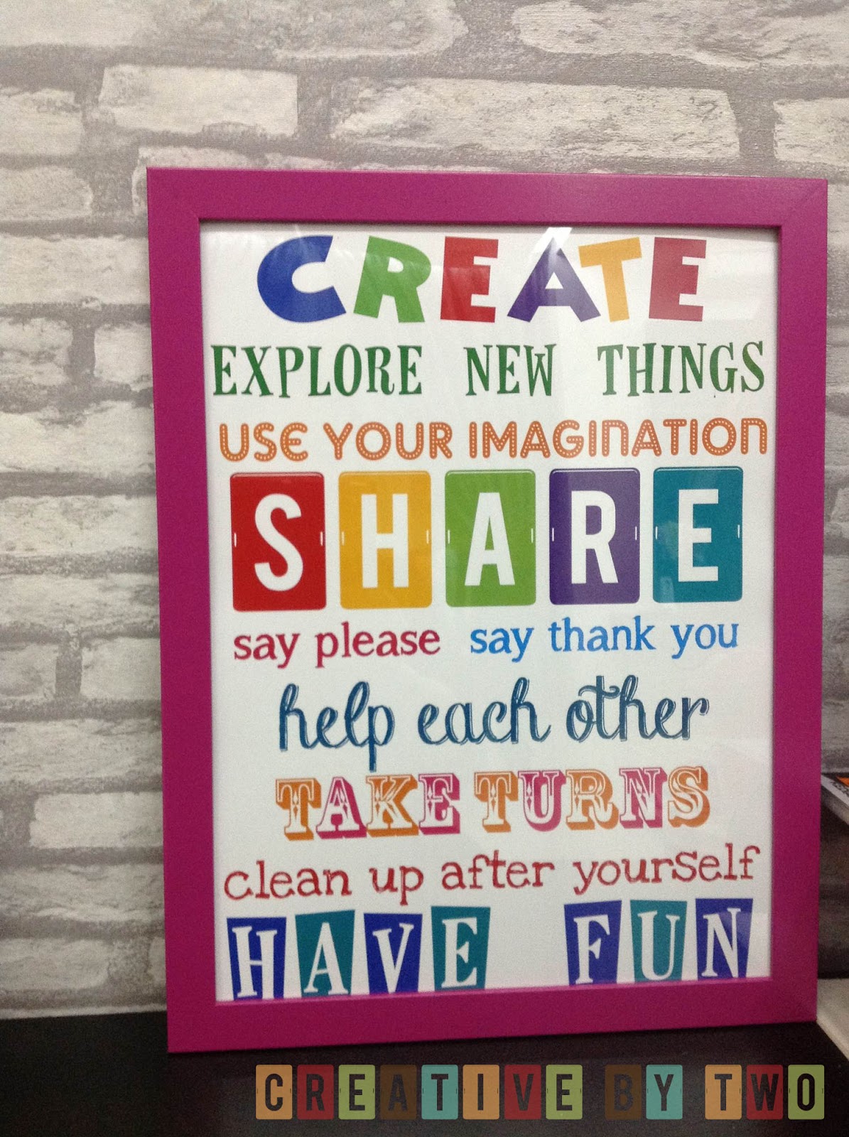 Creative By Two Design and printing expertise Playroom Wall Art