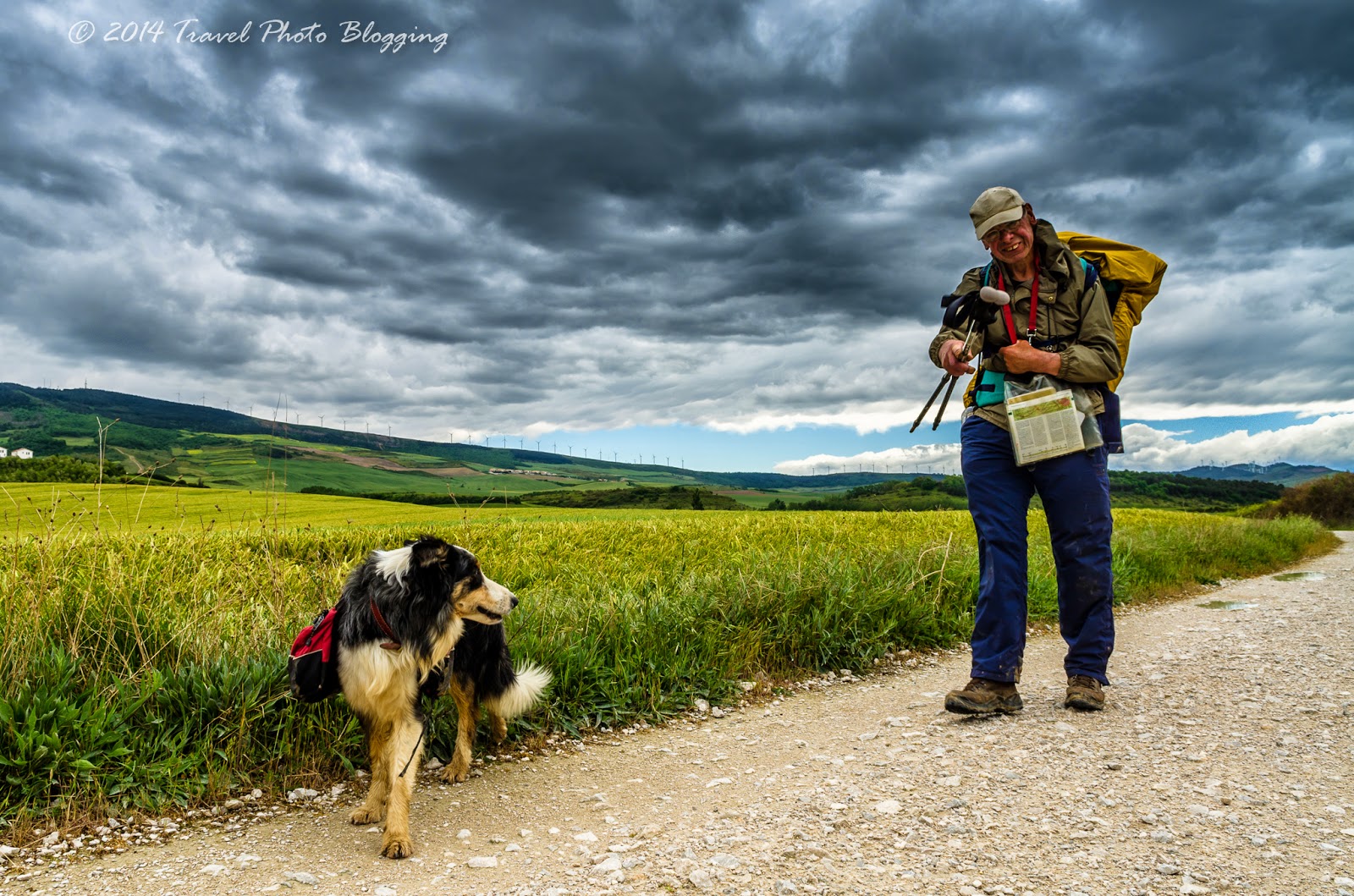 Travel Photo Blogging Camino Portraits A pilgrim and his dog