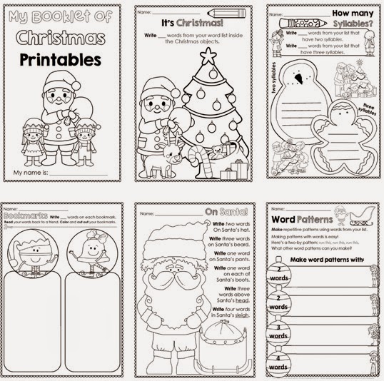 Christmas Printables for any Word List