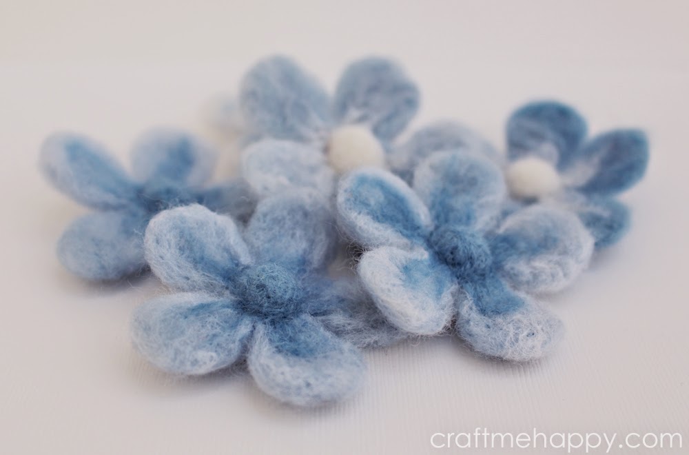 Easy Needle Felted Flowers Craft me Happy! Easy Needle Felted Flowers