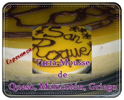 Tarta Mousse De Queso, Melocotón Y Griego
