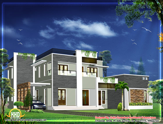 Modern Kerala home design - 2012 Sq. Ft.