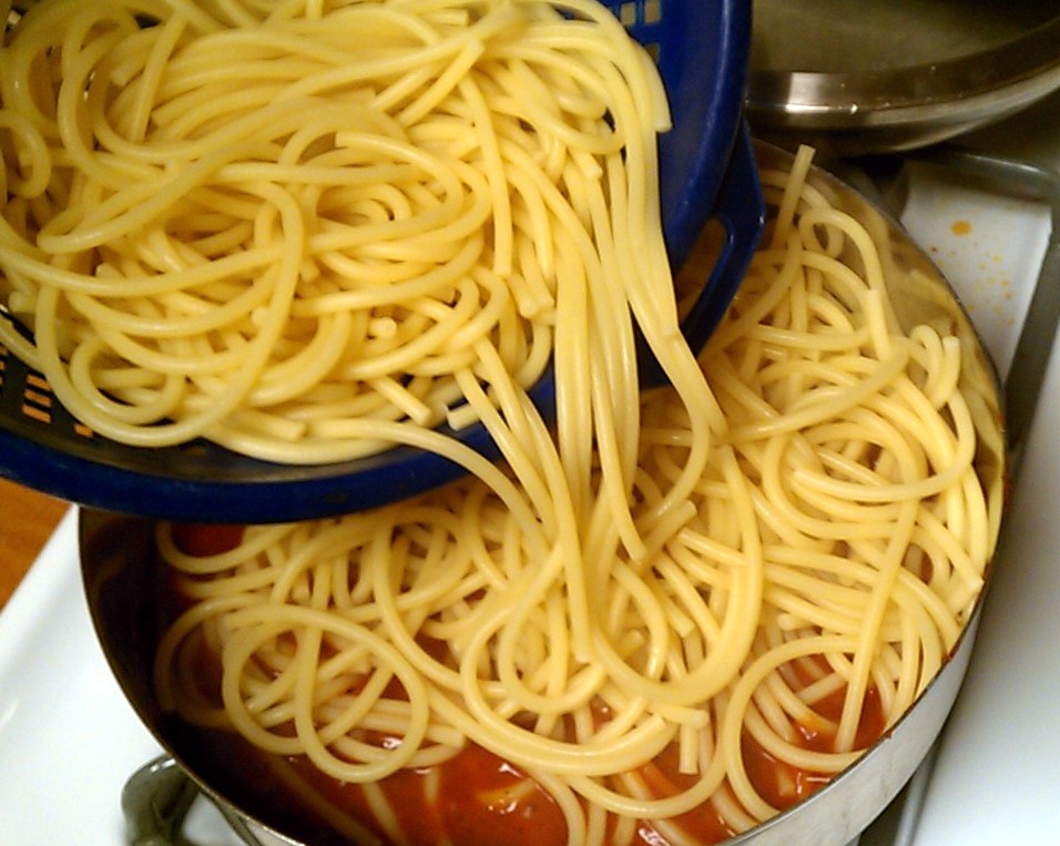 Kissing the Cook Bloody Mary Sauce with Bucatini Pasta