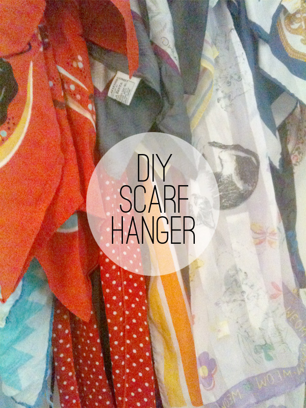 DIY scarf hanger, scarf, rack, display, organizer