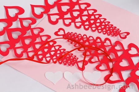 Ashbee design: valentine paper trees Ashbee Design Silhouette Projects: 3D Valentine Tree