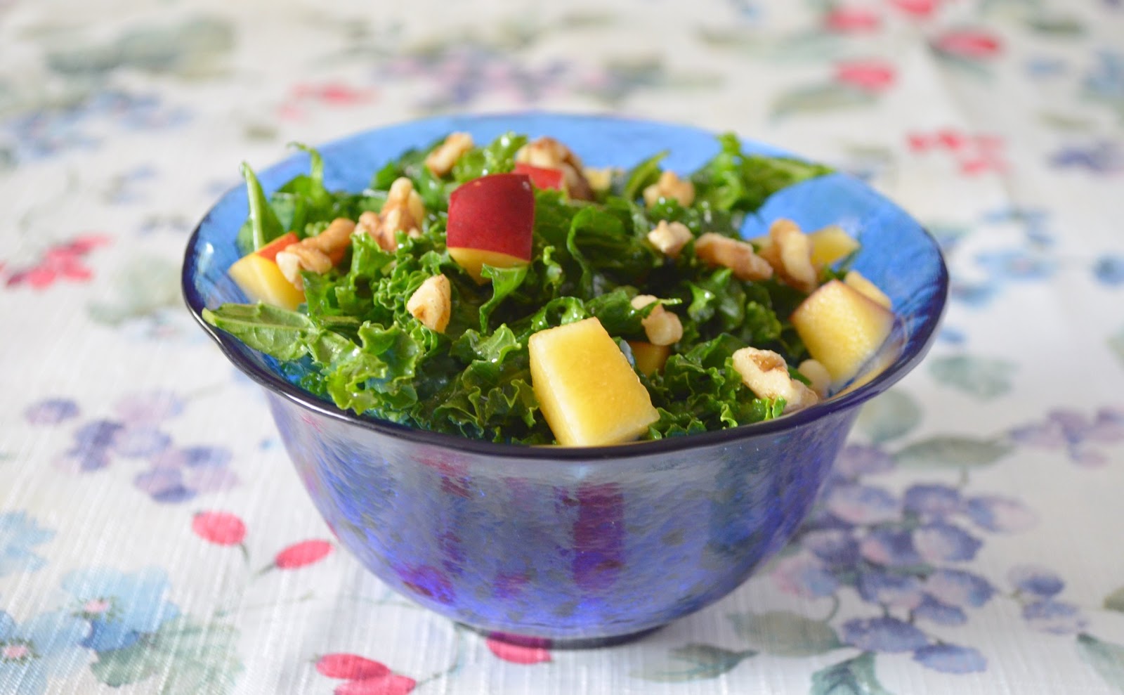 The Inventive Vegetarian Kale and Nectarine Salad