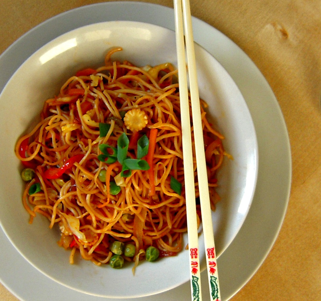 Jyoti's Pages Veg Chow mein Noodles A Popular IndoChinese Dish