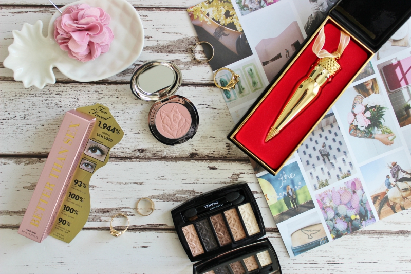 High end beauty haul featuring Chantecaille, Too Faced, Chanel, Christian Louboutin