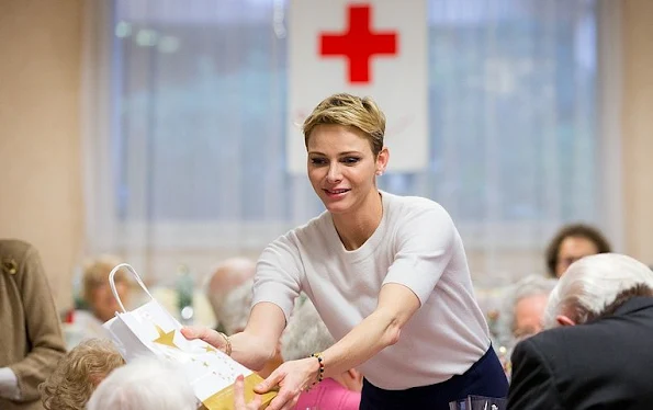 Princess Charlene of Monaco visited the Bellando de Castro and Giaume homes, as part of the Christmas programme of the Hector Otto Foundation