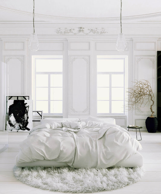 all white bedroom