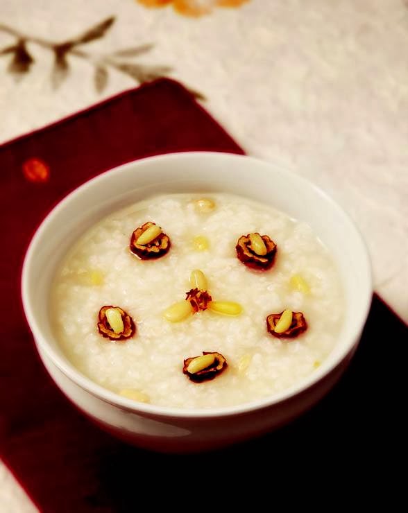 Pine nut and jujube porridge CookFoodHerbs