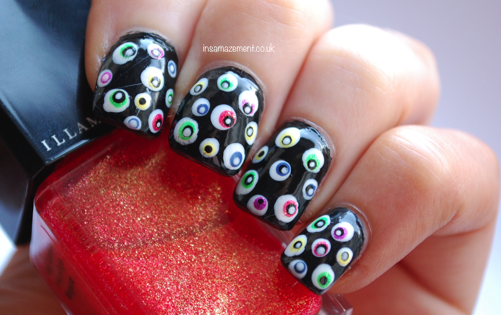 In SAMazement Googly Eye Halloween Nail Art Tutorial