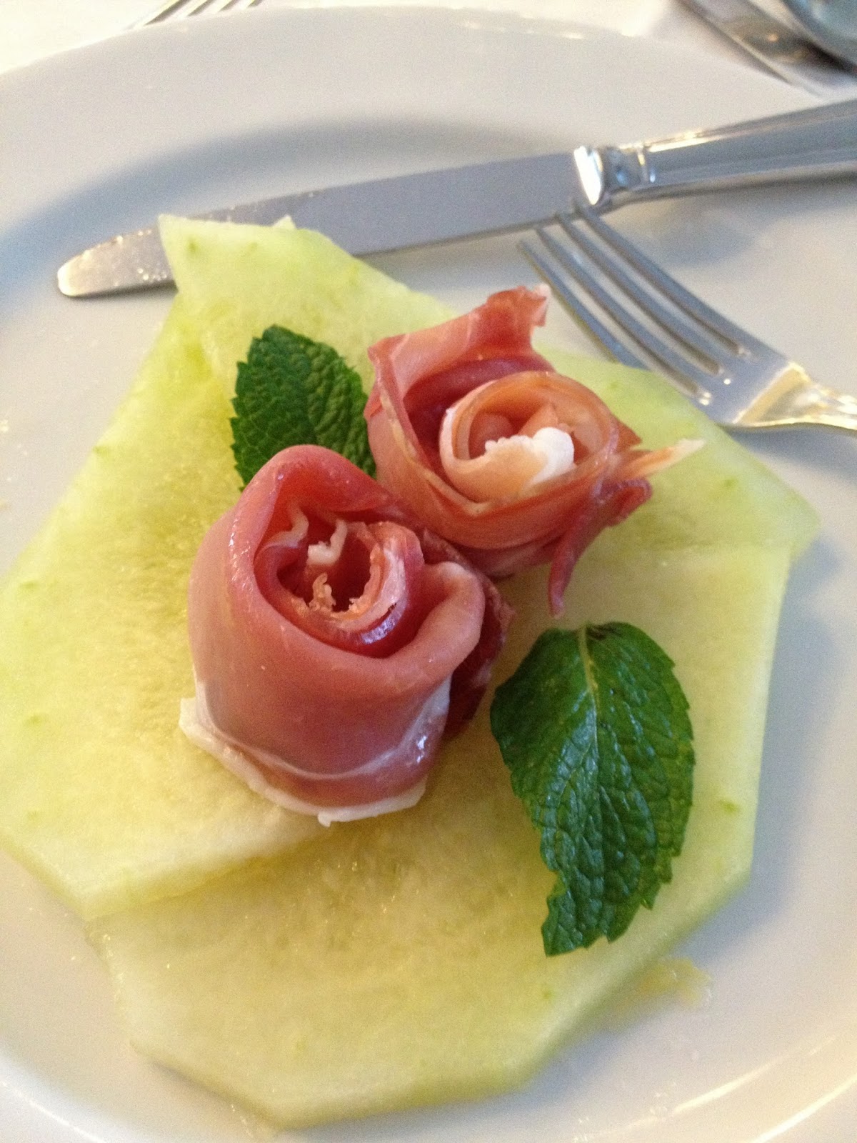 Melon And Nectarines With Parma Ham Recipe — Dishmaps