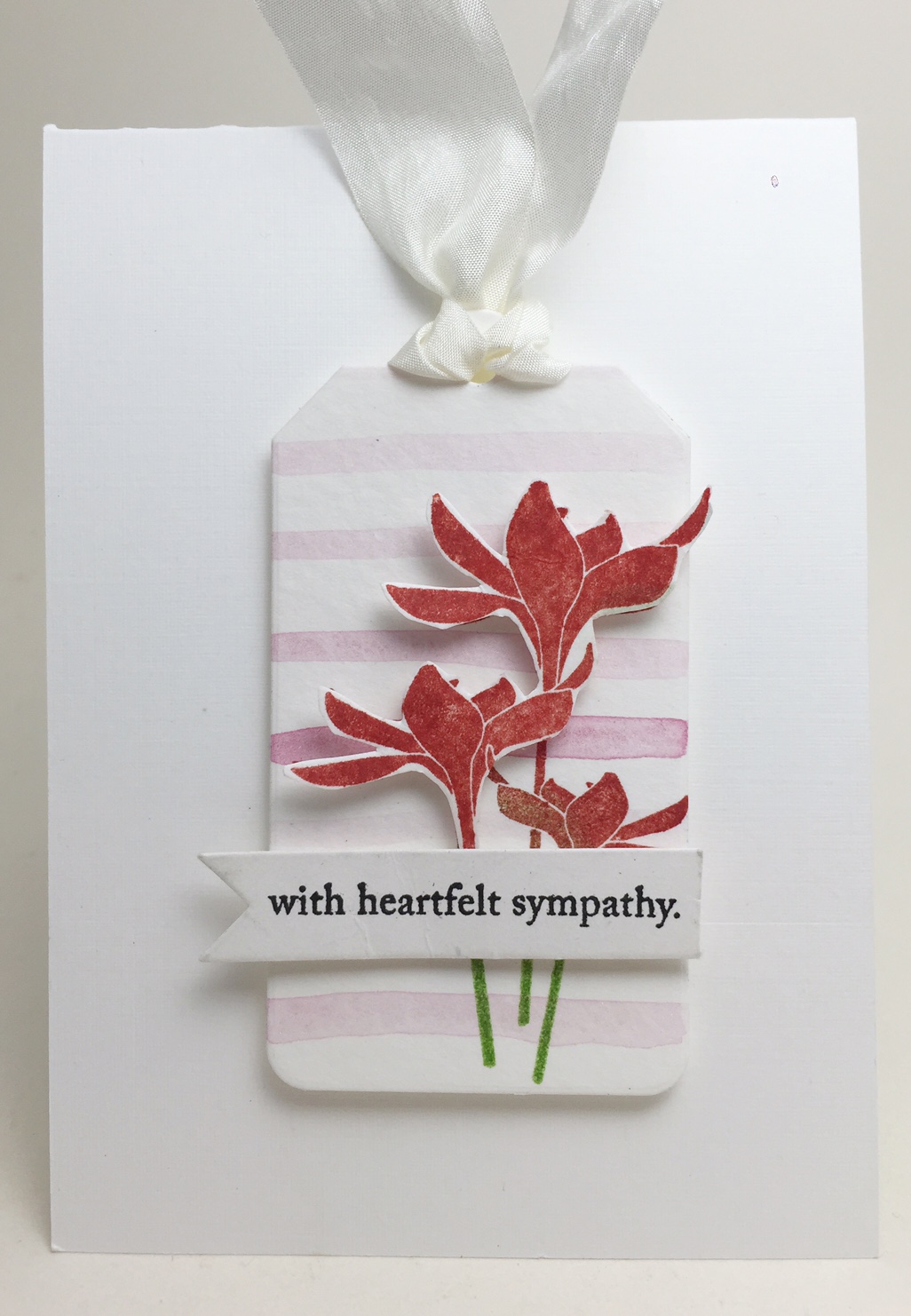 Homemade Cards by Erin with heartfelt sympathy and hot cocoa tag.