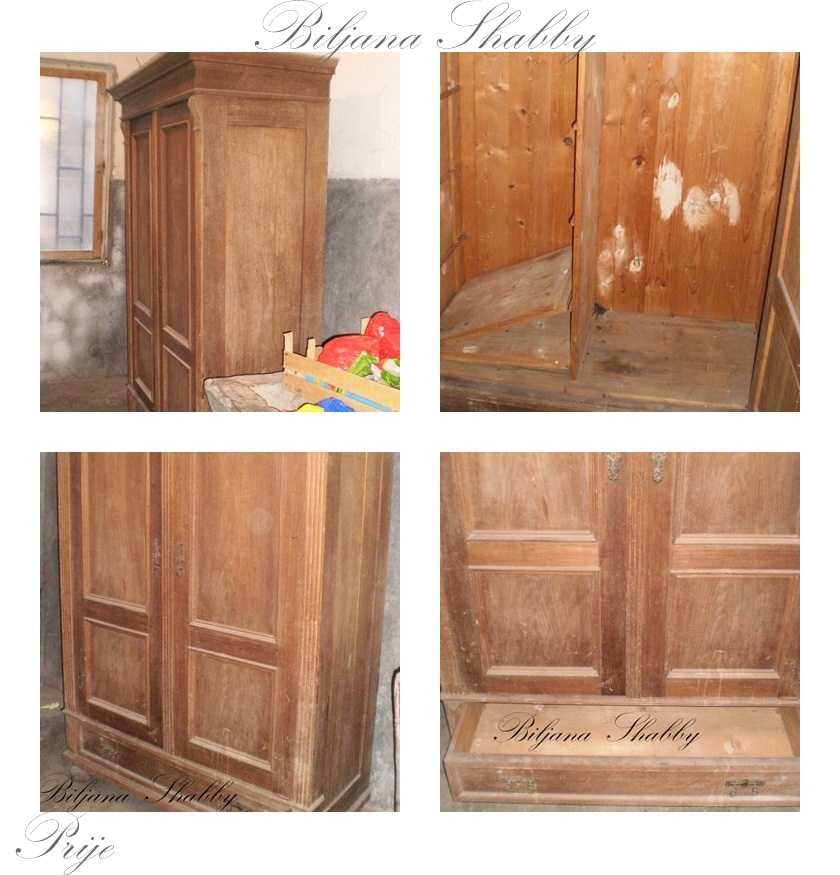 Biljana Shabby Preuređenje starog namjestaja French Hand Painted Armoire