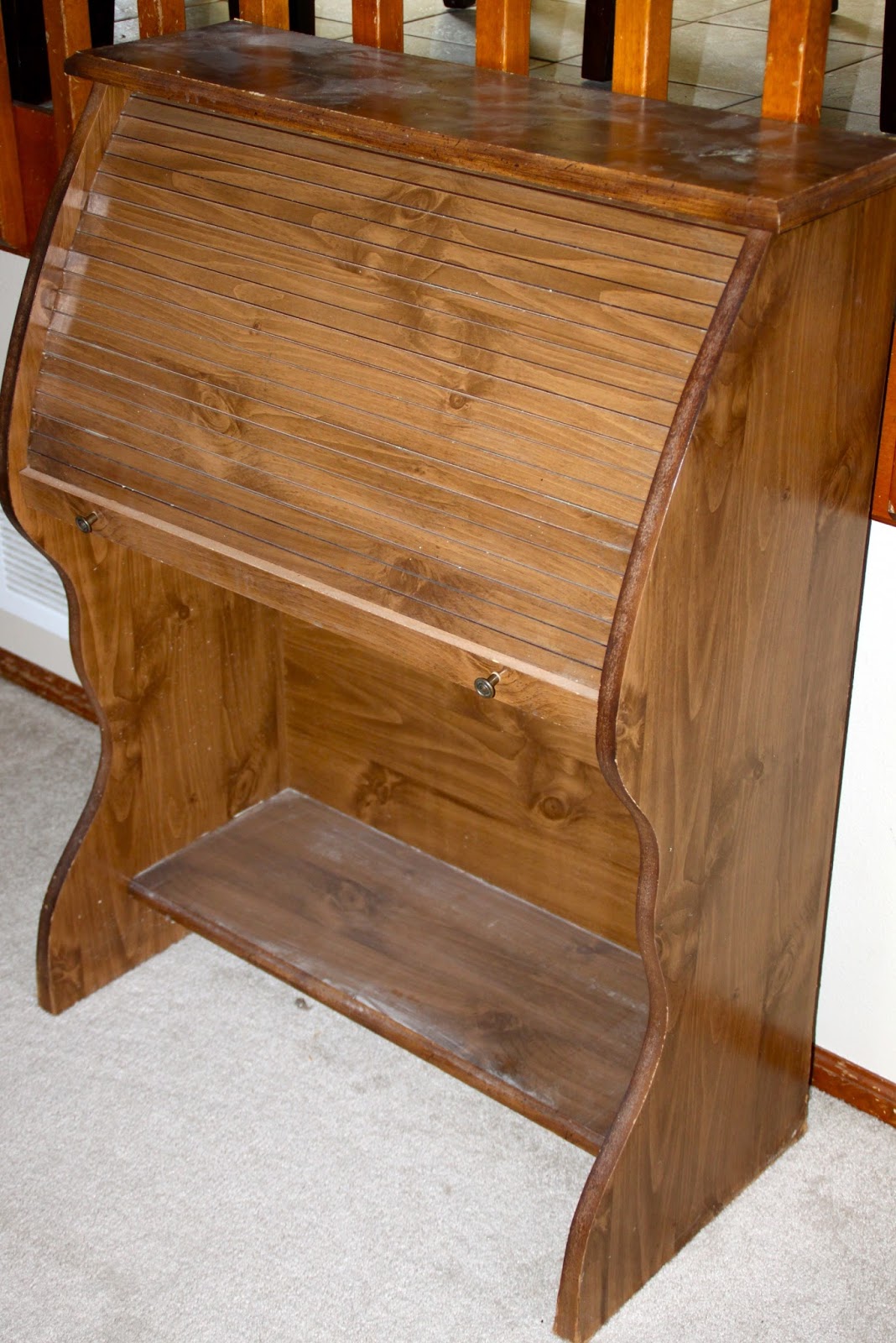 mimiberry creations How to Paint Perfect Lines AND Fix Water Damaged Laminate Furniture