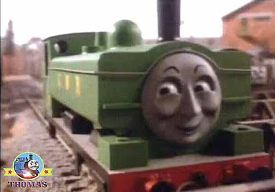 Thomas the tank engine and Duck train watched this grand show with interest Diesel the train engine