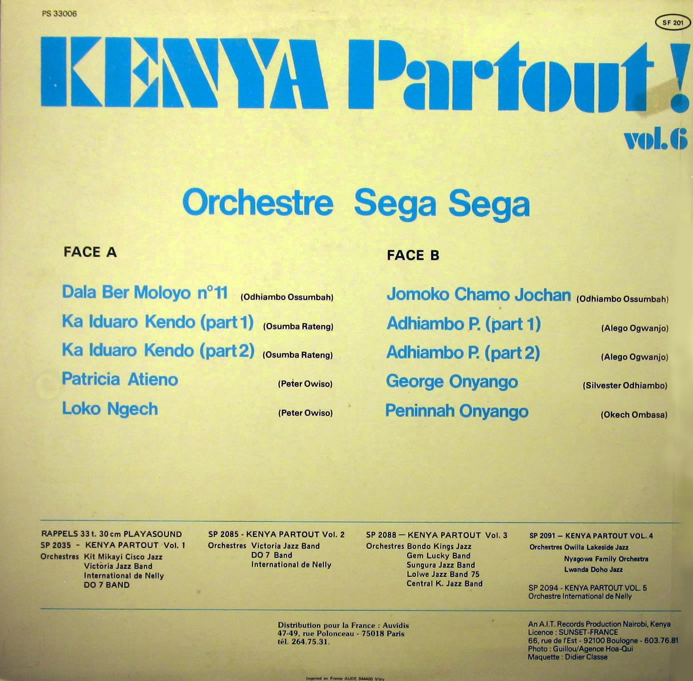 Kenya Partout Vol. 6   KENYA+PARTOUT+VOL+6+-+TRASERA