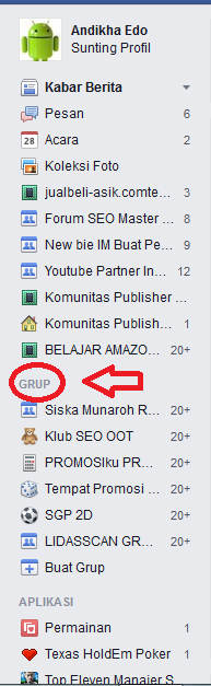 Cara Membuat Group di Facebook Dengan Komputer Terbaru halaman fb
