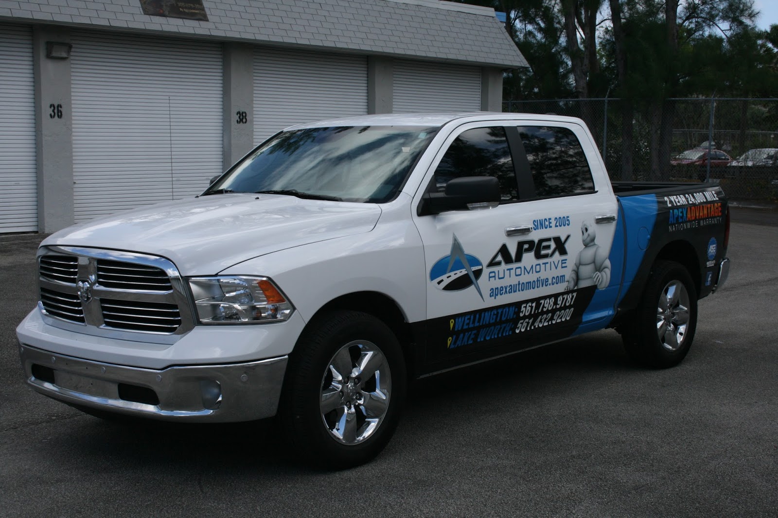 Dodge Ram Truck Vehicle Wrap Wellington Florida for Apex Automotive