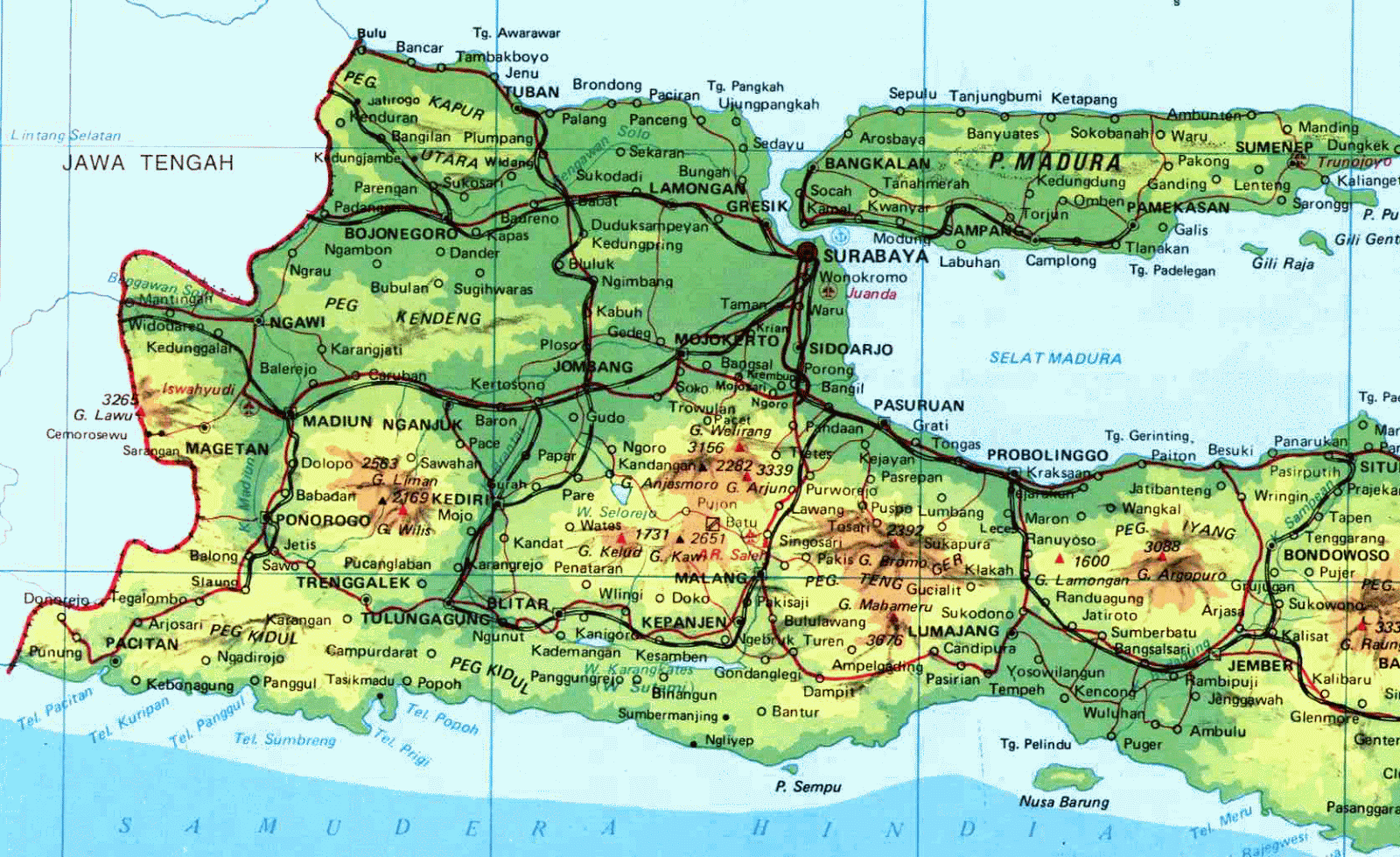 AMAZING INDONESIA: jawa timur maps