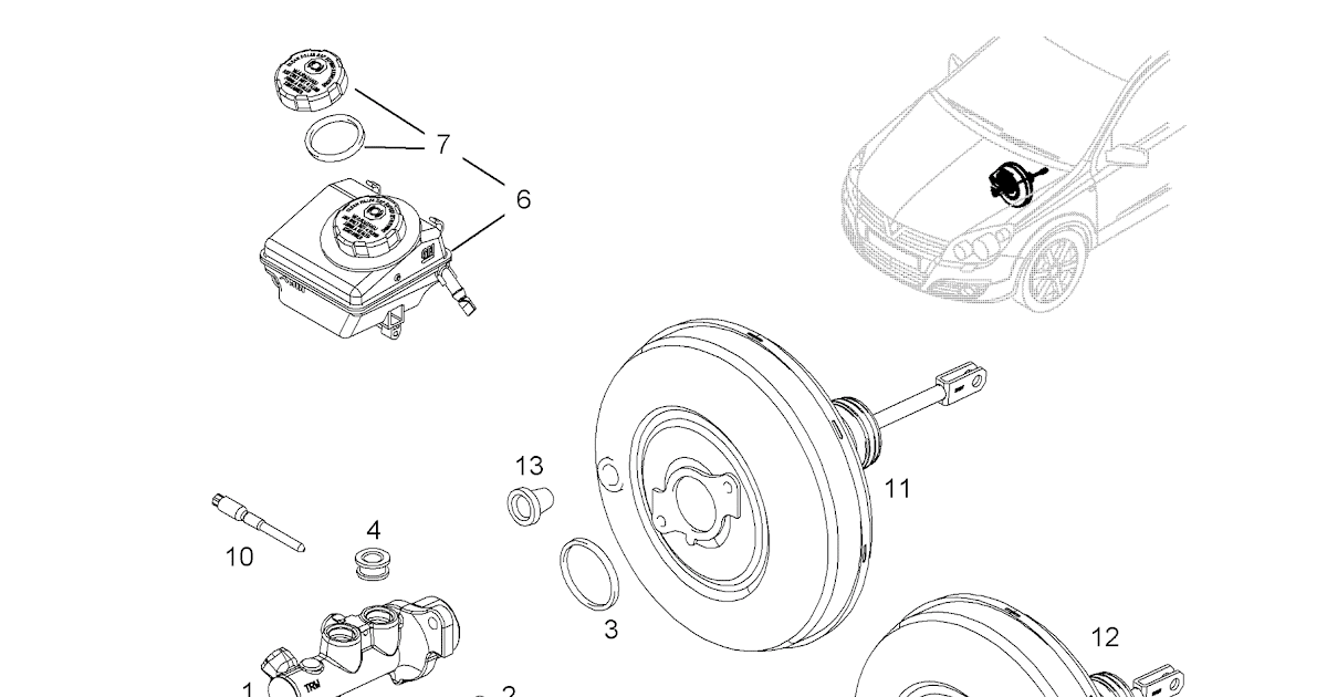 Opel Astra H BRAKE FLUID RESERVOIR
