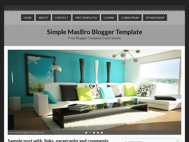 Simple MasBro Blogger Template