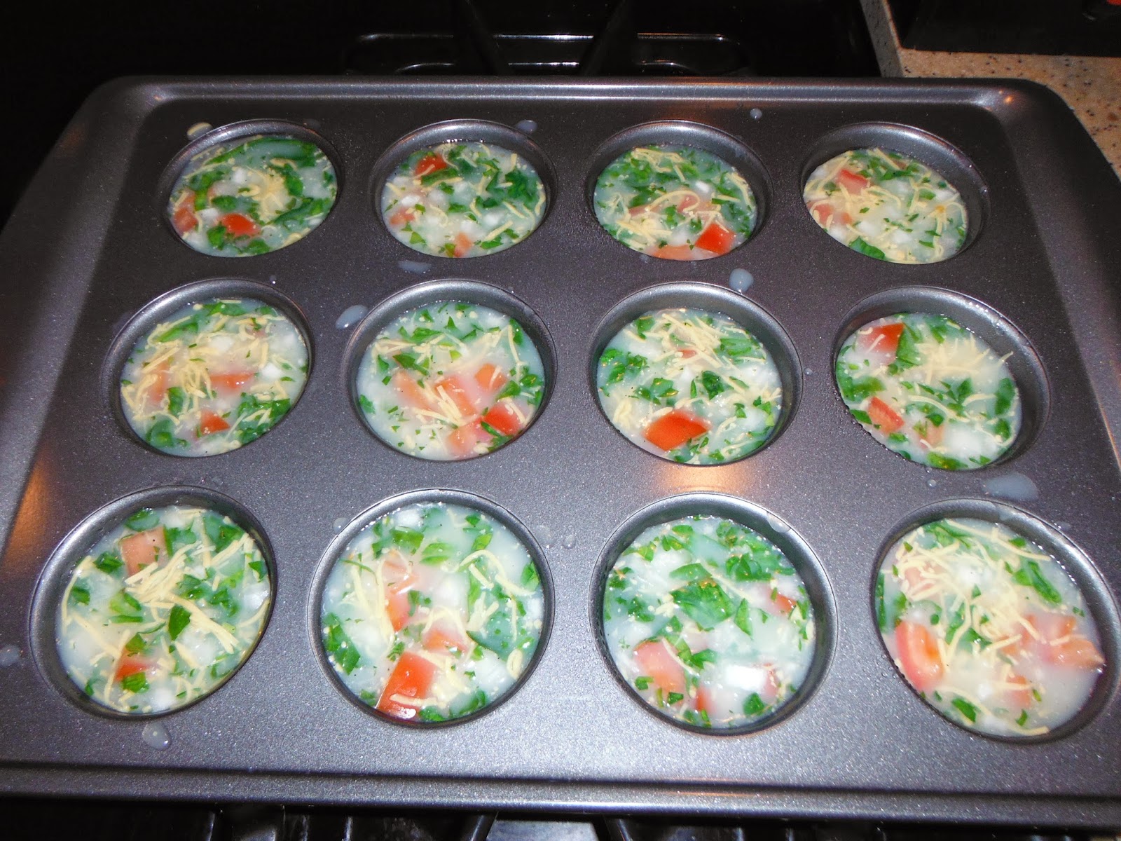 Loving Life Spinach Tomato Egg White Cups