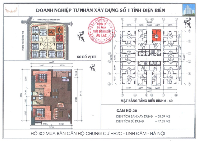 thiết kế căn hộ 20 HH2C Linh Đàm