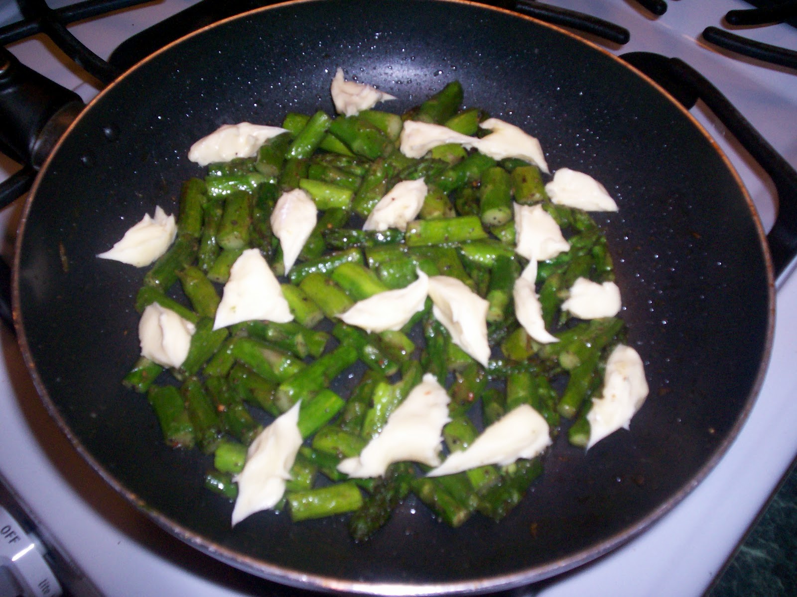 Carla's Kitchen Capers Pasta With Asparagus, Bacon and Brie