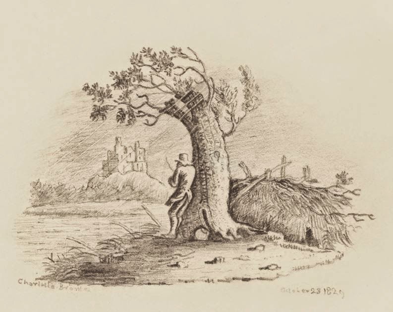 Fisherman Sheltering against a Tree