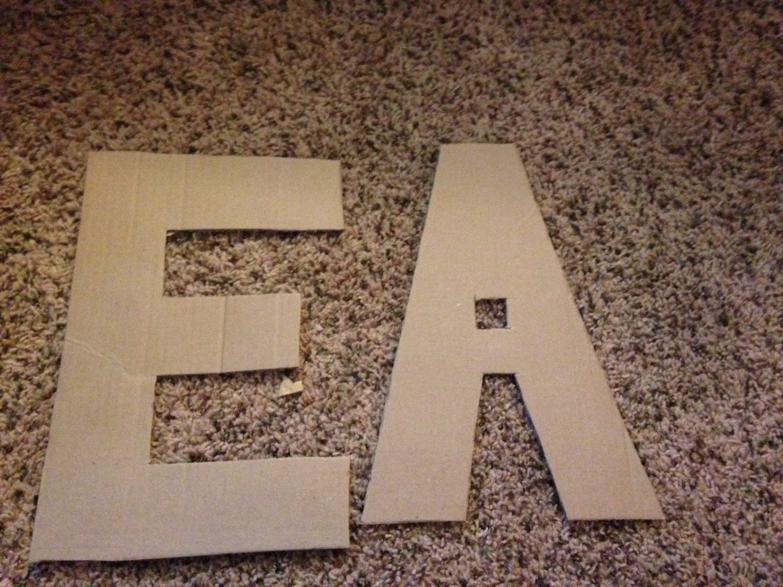 DIY EAT Cardboard Letter Art for Under 1 Call Life Crazy