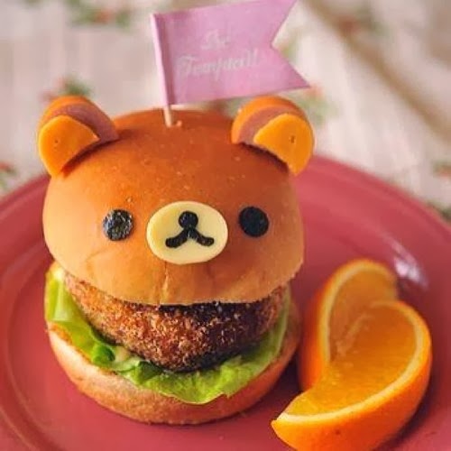 How to Do Cute Bear Hamburger. Oh My Fiesta Food!