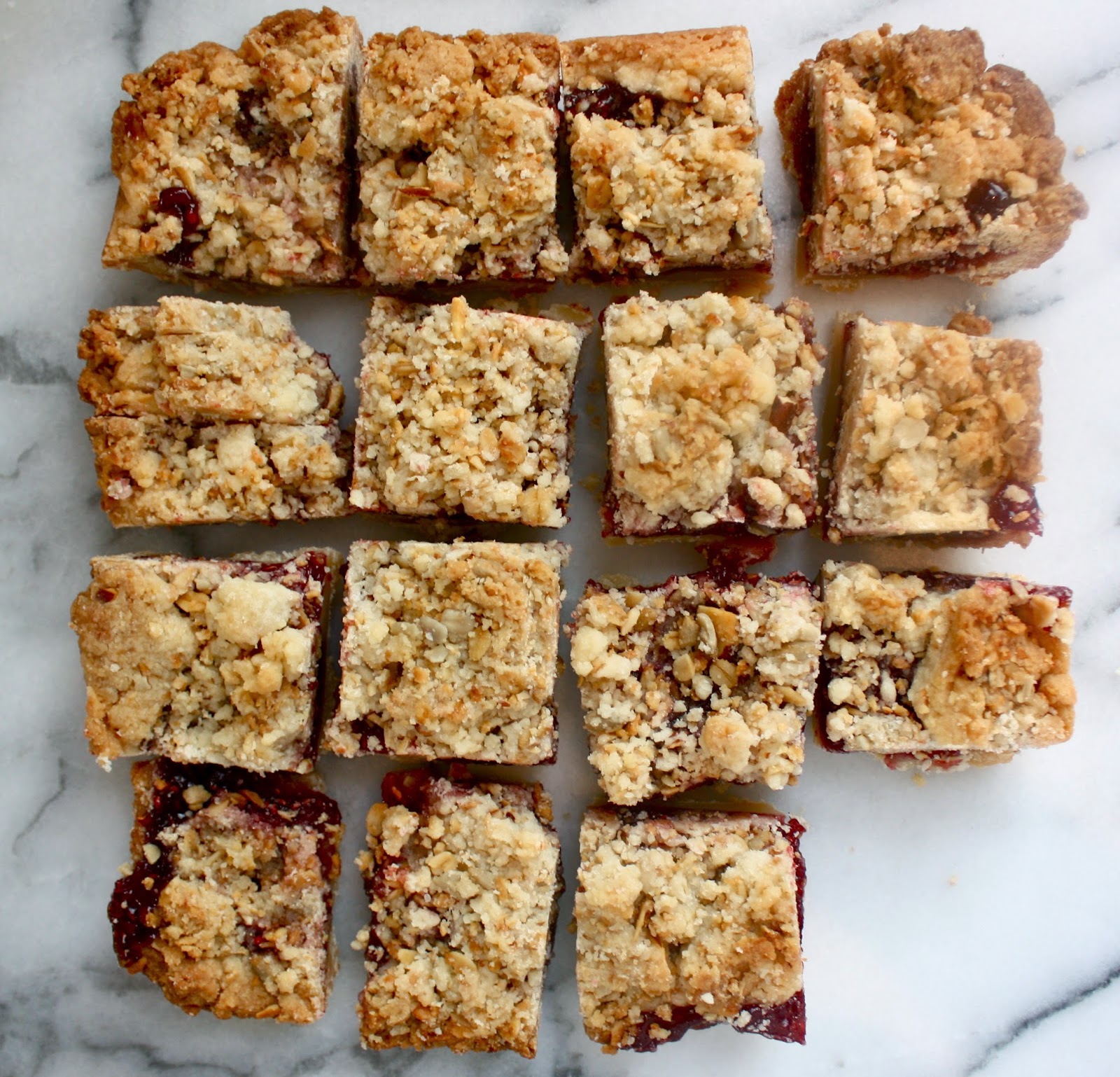 raspberry jam crumble bars