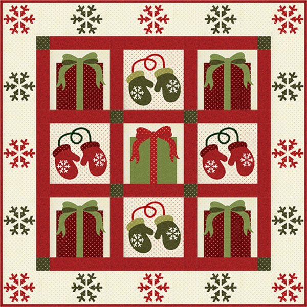 Quilt Inspiration Free pattern day Christmas part 2 Gifts, ornaments