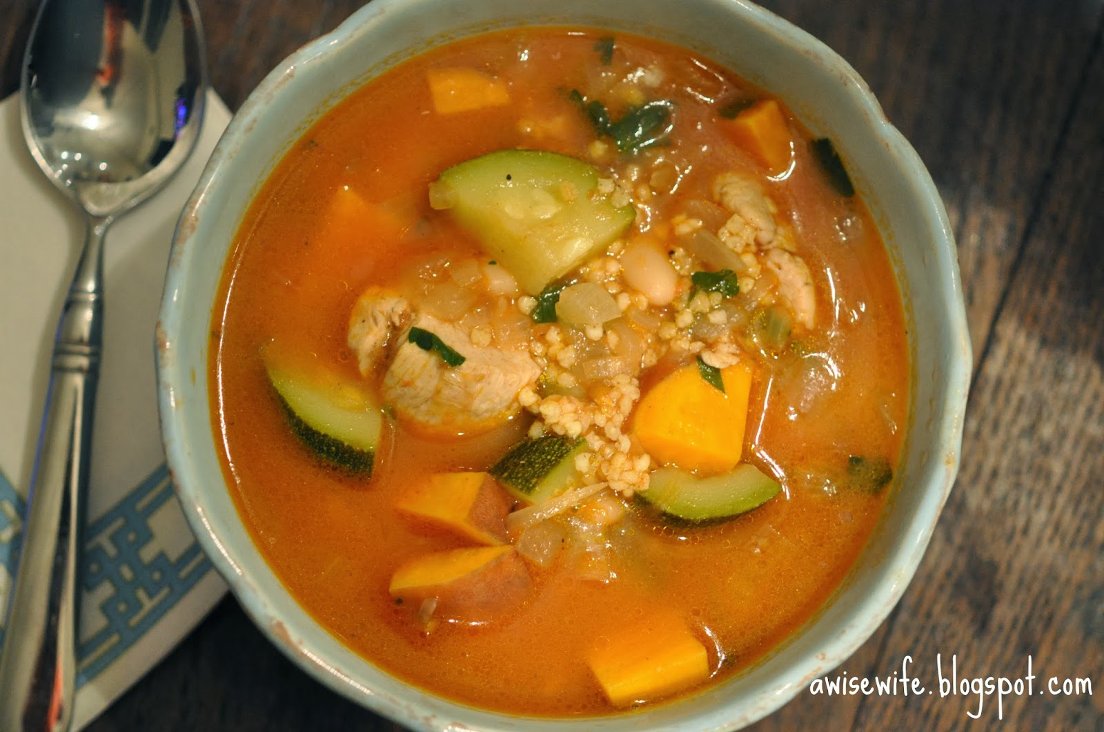 Life of a Wise Wife Chicken and Vegetable Tomato Soup