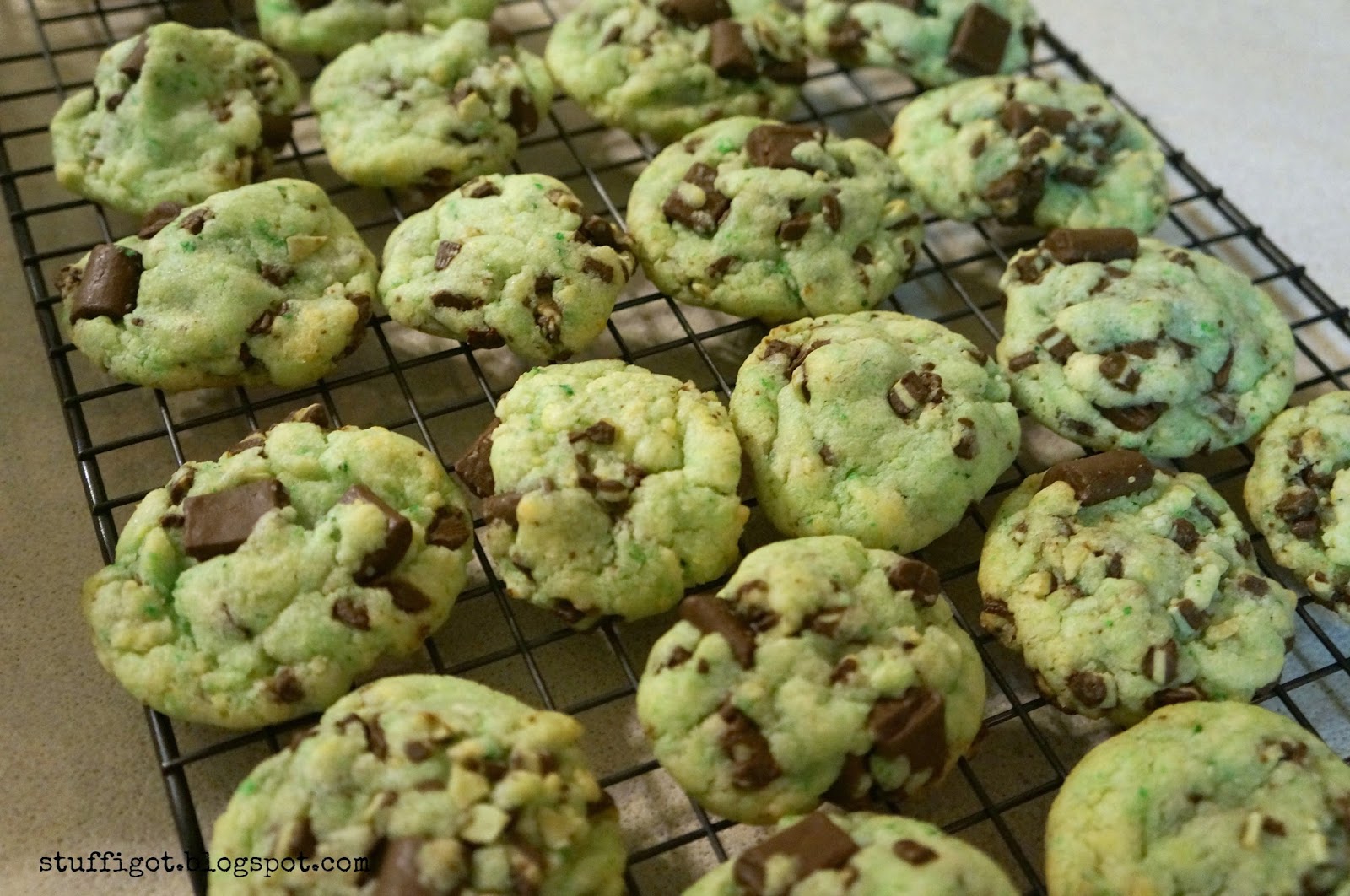 Crafty And Wanderfull Life Christmas Mint Chocolate Chip Cookies RECIPE