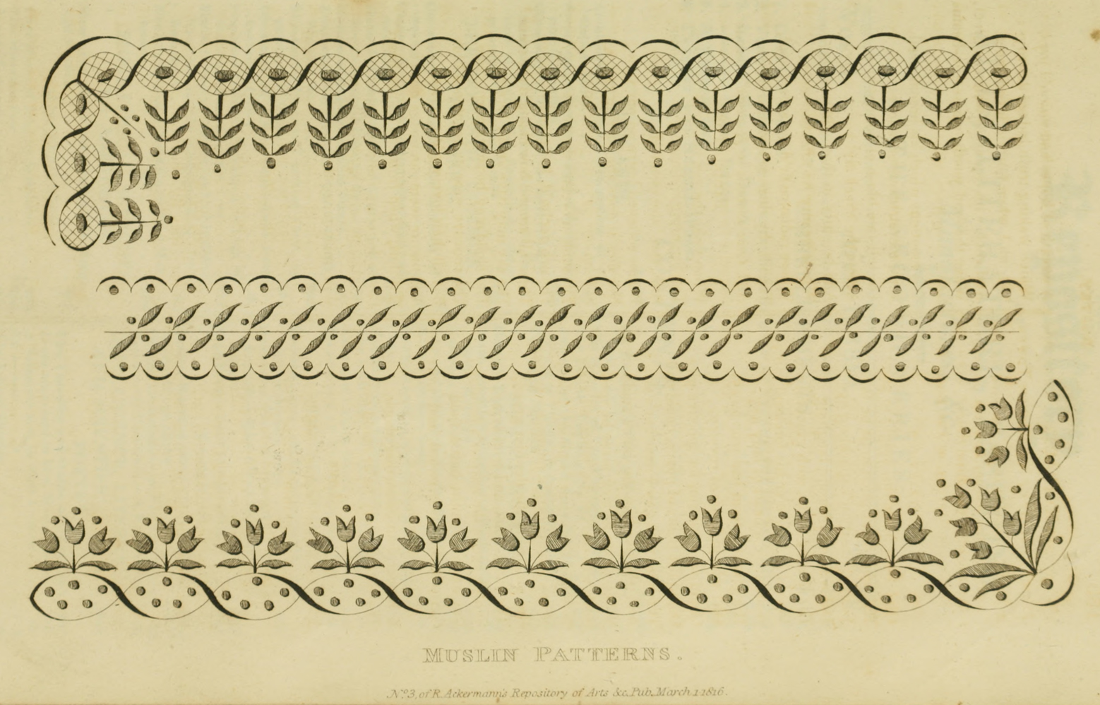 EKDuncan My Fanciful Muse Regency Era Needlework Patterns from Ackermann's Repository 18161820