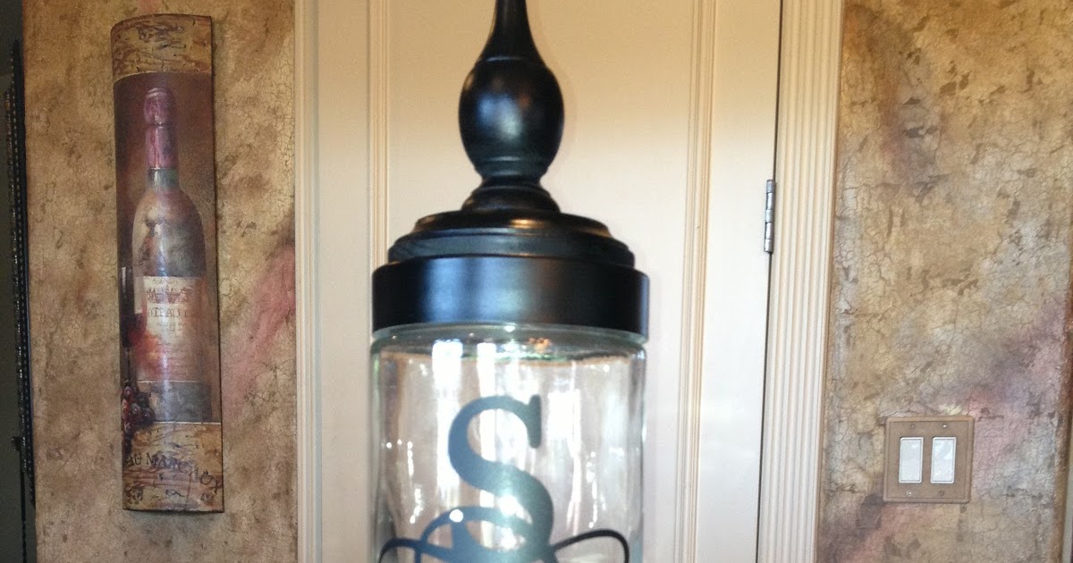 gr8scraps Monogramed Apothecary Jar