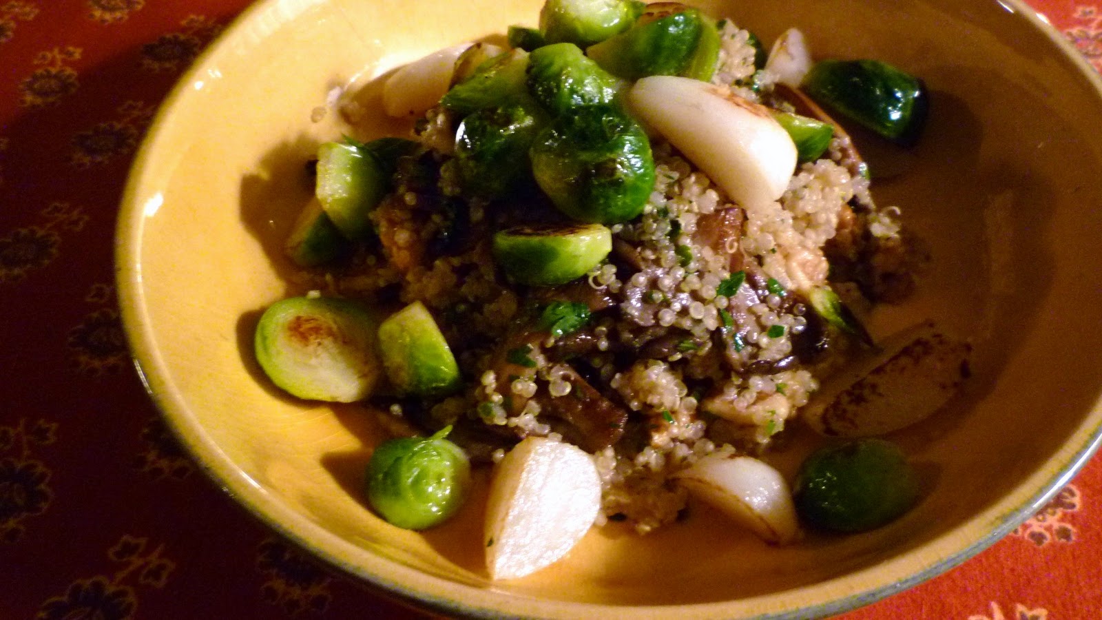 For Love of the Table Quinoa Pilaf with Mushrooms & Walnuts